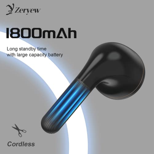 Cordless Cellulite Massager, Body Sculpting Machine, Vibrosculpt & Rechargeable, Stomach Belly Lymphatic Massager, Massage Neck Shoulder Back Arm Waist Thigh and Butts with 8 Massage Heads Attachment.