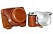 iRunzo Ever Ready PU Leather Camera Case Bag for Nikon 1 J5 Compact Camera with 10-30mm Lens (Brown)