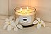 Caitlins Home Scented Candle Aromatherapy White Tea and Ginger 3 Wick Natural Wax with Essential Oils