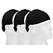 Mudder 3 Pieces Elastic Sports Headband Wicking Sweatband 5 Inch for Fashion, Yoga and Exercise (Black)