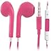 Hot Pink High Quality Earphones Earbuds EarPods 3.5mm with Remote and Mic for the iOS Devices - compatible with Apple iPhone 5S 5C 5 4S 4 3 iPad Air mini2 mini 4 3 2 iPod Touch 5th iPod Nano 7th