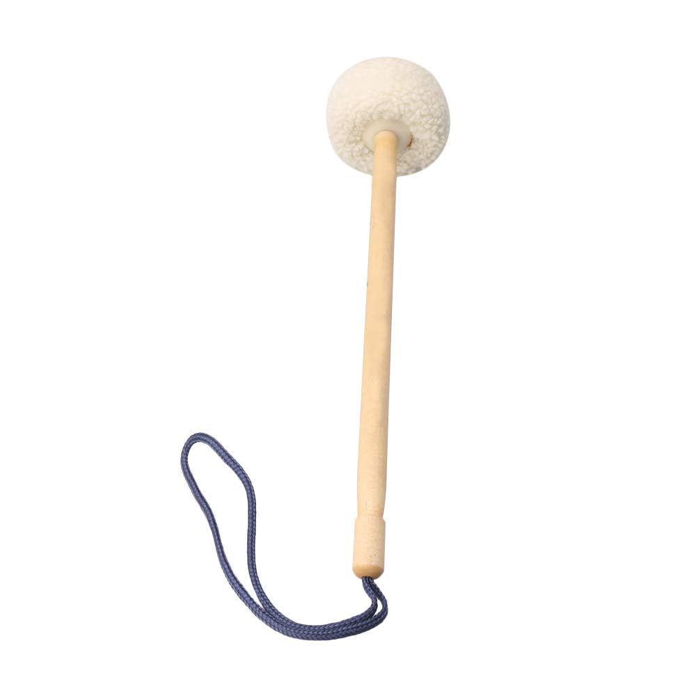 BQLZR 1.6x36cm Beige Gong Mallet Wooden Core with Velvet Head Mallet Gong Accessories for Gong