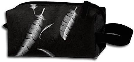 Small Travel Toiletry Bag Travel Kit White Feather Cosmetic Bag Household Storage Pack