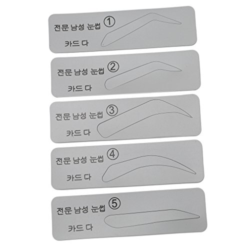 OrliverHL 5Pcs Eyebrow Stencils Reusable Eyebrow Drawing Guide Card Brow Template DIY Makeup Tools - Thumbnail 3
