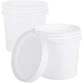 AKOLAFE 2 Pack Small Paint Bucket for Painting 1 Quart Paint Cans 2 Pint Touch Up Paint Storage Containers Plastic Paint Containers with Lids Empty Paint Cans Hand Held Paint Pail for Leftover Paint