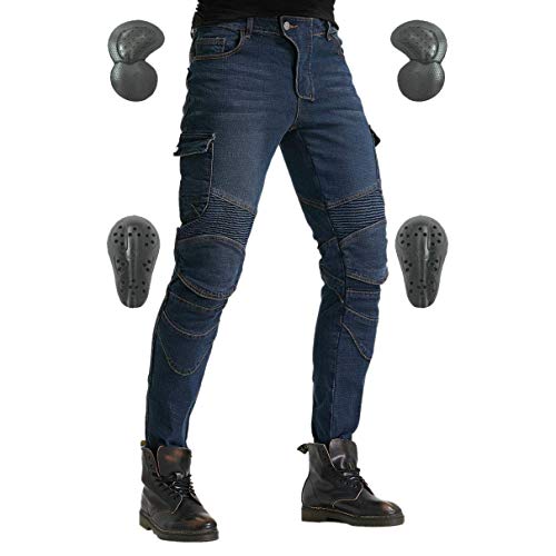 image for VNFOX Men's Motorcycle Riding Pants Denim Jeans Protect Pads Equipment