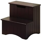 white step stool with storage
