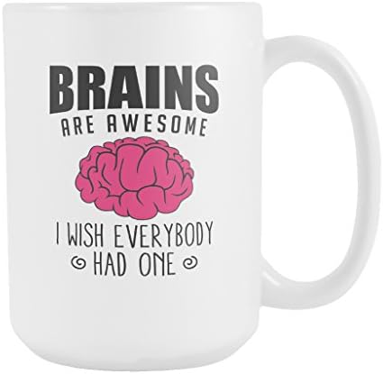 Brains Are Awesome Coffee Mug, 15 Ounce