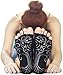 2 Pairs ♥ RAE YOGA Barre Pilates Non Skid Bella Half Toe Grip Socks ♥ Bamboo Barefoot Feel (S-M (5-8), Black)