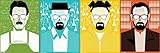Breaking Bad 3 4 5 6 poster 71 inch x 24 inch / 40 inch x 13 inch by bribase shop