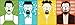 Breaking Bad 3 4 5 6 poster 71 inch x 24 inch / 40 inch x 13 inch by bribase shop