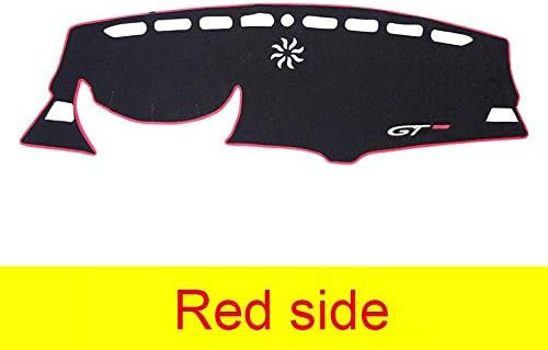 Car Dashboard Covers Mat Dashmat Pad Anti-UV Sun Shade Instrument Panel Carpets for Peugeot 3008 3008GT 5008 2019 2019 2019 Red Side