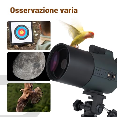 Svbony SV41Pro Mak Spotting Scope with Tripod, 28-84X80 FMC Dual Speed Focusing Telescope Spotting Scope Compatible with WIFI SC001 Camera for Shooting, Hunting, Birdwatching