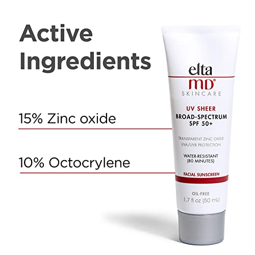 EltaMD UV Sheer Face Sunscreen, SPF 50+ Hydrating Sunscreen for Face