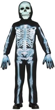 Seasons - X-Ray Skeleton Child Costume - Small (5 - 7) - Black/White