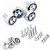 License Plate Frame Screw Bolts - Logo Cap Cover Metal Screw Bolts Nuts Anti-Theft Universal Car Truck Accessories fit for BMW 4PCS/Set