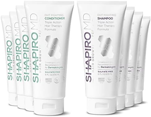 Hair Loss Shampoo and Conditioner DHT Fighting Vegan Formula for