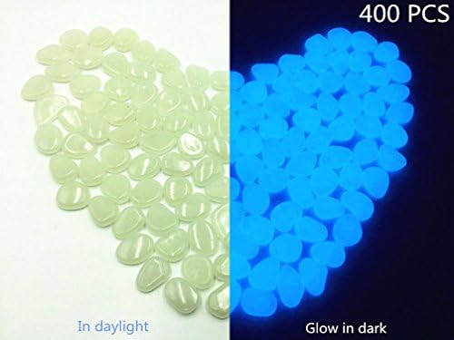 Glow in the Dark Garden Pebbles Stone for Walkway Yard and Décor(400PCS)