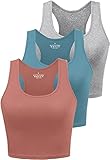 Porvike Sports Crop Tank Tops for Women Cropped