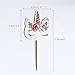72 Pieces Unicorn Cupcake Toppers Double Sided with Two Different Styles for Birthday Baby Shower Party Decorations Supplies