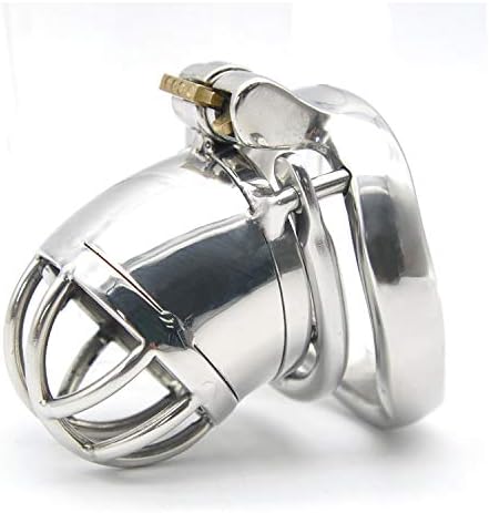 Bondage Masters Male Chastity Device, Removable Pain Ring, Short Cage with Air-Flow Tip, Silver - Image 5