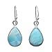 Sitara Collections SC10419 Sterling Silver Earrings, Larimar Cabochon