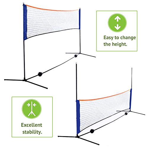 image for Fastdisk 13.5ft Portable Badminton Net Beach Volleyball Tennis Competi