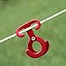 5pcs Ultralight Aluminum Guyline Cord Adjuster for Tent Camping Hiking Backpacking Outdoor Activity,Fixed Antiskid Open Hooks Outdoor Accessories,Red