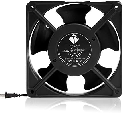 seventeck 1238 Axial Fan AC 110V Cooling Fan,Muffin Fan with two Guards and 4-feet Power Cord,for DIY Cooling Ventilation Exhaust Projects