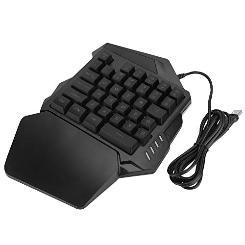 Bewinner One Handed Gaming Keyboard, Colorful Backlit Professional Game