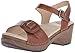 Dansko Women's Sue Cognac Full Grain Wedge Sandal
