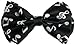 Black with White Music Notes Bow Tie