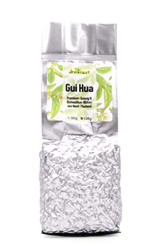 dreikraut Gui Hua - Edler Oolong-Tee mit Osmanthus-Blüten, 100g, aus Nord-Thailand, handverlesen, naturbelassen – Bild 3