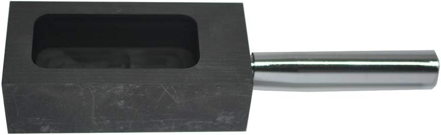 LLF Gold Silver Graphite Ingot Mold Mould Crucible for Melting Casting Refining with Metal Bar (500g), black