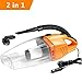 Car Vacuum Cleaner High Power Dust Buster Handheld Vac Pet Hair Crumbs Cleaner 120W 4000PA with 4.5 Meter Cord 12V (Orange)