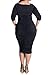 Pink Queen Womens Plus Size Deep V Neck Wrap Ruched Waisted Bodycon Dress L Black