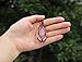 Mkono Macrame Crystal Necklace Rose Healing Quartz Macrame Necklace Wrapped Crystal Pendant Adjustable Hand Braided Boho Necklace Macrame for Women Men,Pink