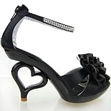 Show Story Strappy Ankle Strap Bride Wedding Dancing Heart Heels Sandals,SM33101