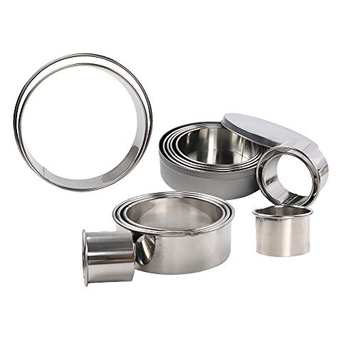 BAKHUK 12 Round Biscuit Cutters Set, with 1 Pastry Blender, Circle Stainless Steel Cookie Cutters - Thumbnail 7