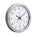 Hippih 10 Inch Silent Non-ticking Wall Clock- Metal Frame Glass Cover