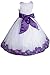 AMJ Dresses Inc Little Girls White/Purple Flower Girl Dress A818 Sz 6
