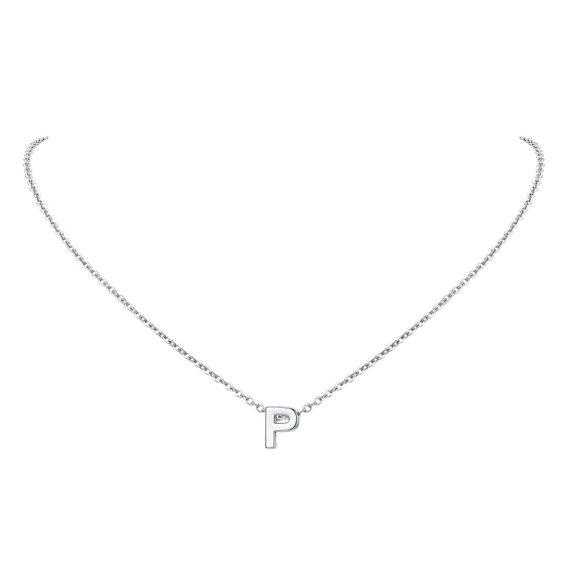 FindChic P Necklace Monogram Initial Necklace Jewelry Letters