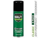 BRUT, Deodorant, Spray, Classic, 4 oz., (3 Pack)