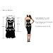 GlorySunshine Women's Elegant O Neck Short Sleeve Bodycon Business Printed Pencil Dress with Belt
