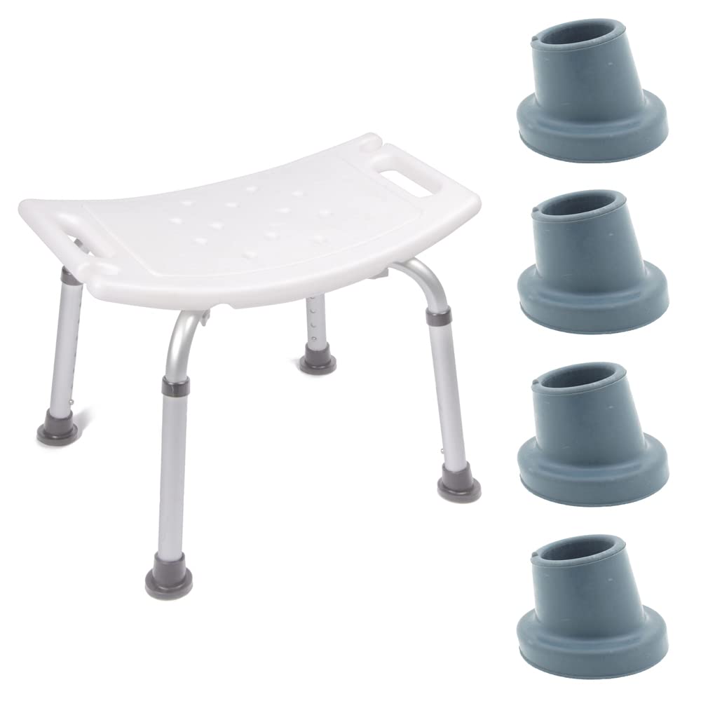 Qty: 4x Replacement Large Based 28mm (1 1/8") Angled Ferrules for Bath & Shower Stools - by Lifeswonderful