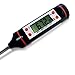 Cookore Instant Read Digital Cooking Thermometer Kitchen Long Probe, Great For Meat, Indoor & Outdoor BBQ Grill, Candy, Bread, Milk, Baby Bottle, Bath Water, Pool Temperature - Black