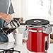 Airtight Coffee Canister, HOKEKI Stainless Steel Container for the Kitchen, Coffee Ground Vault Jar With One Way Co2 Valve And Scoop, Tea Coffee Sugar, Extra Coffee Spoon, 16 oz (Red)