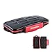 Kiorafoto 12 Slots SD SDHC SDXC Card Holder Case Professional Water-Resistant Anti-Shock Memory Card Storage Protector Wallet with Carabiner