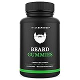 WELL BEARDED Beard Gummies - Natural Hair Growth Vitamins for Men - Scientifically Formulated for Fuller, Longer, Thicker Beards & Mustache - 5000mcg Biotin - Beard Gummy Supplement - Mens Beard Care