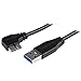 StarTech.com 1m 3 ft Slim Micro USB 3.0 Cable M/M - Left-Angle Micro-USB - USB 3.0 A to Micro B - Angled Micro USB - USB 3.1 Gen 1 (5Gbps) (USB3AU1MLS)